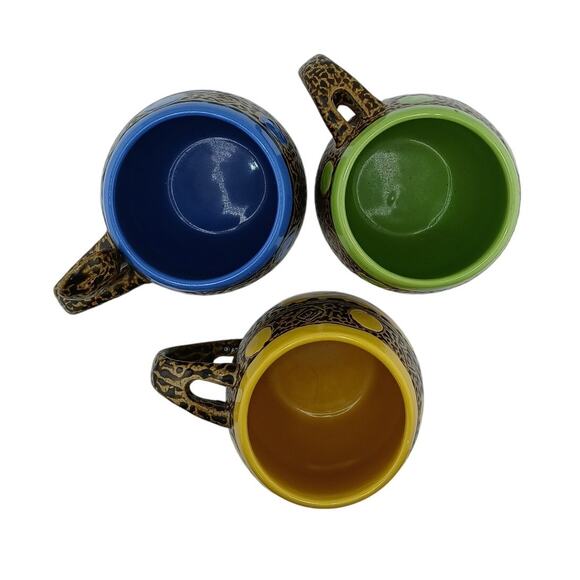 Always Azul Pottery Handcrafted Ceramic Mugs One Spoon Quirky Art Thick Cups - Picture 6 of 10